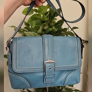 Coach Hampton Buckle Flap Shoulder Bag F11196